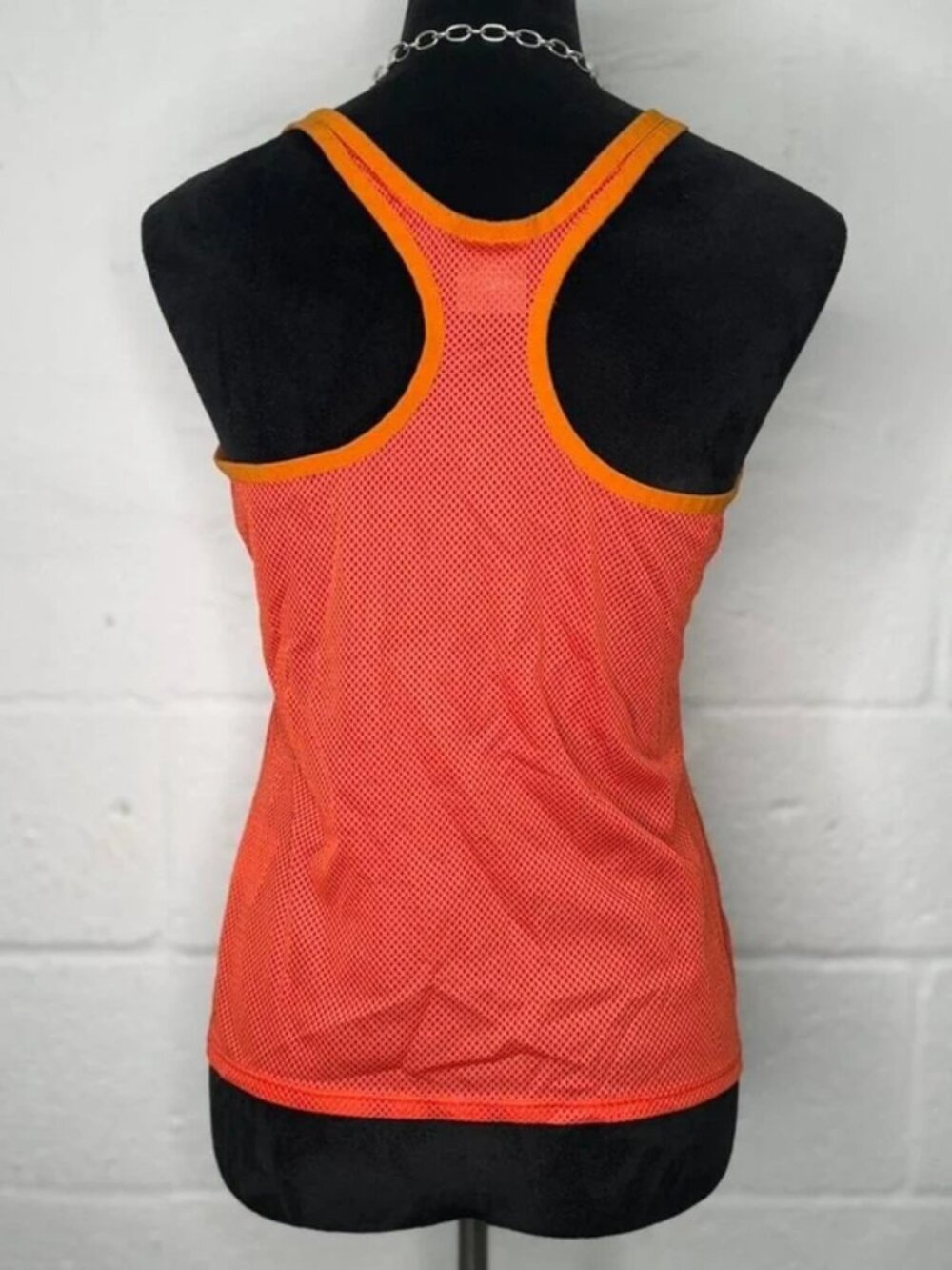 Y2K Nike Orange Mesh Jersey Racer-back Tank Top -Size medium! - Picture 4 of 5